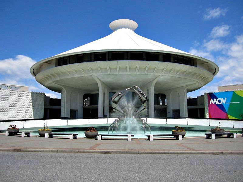 front of the H.R. MacMillan Space Centre