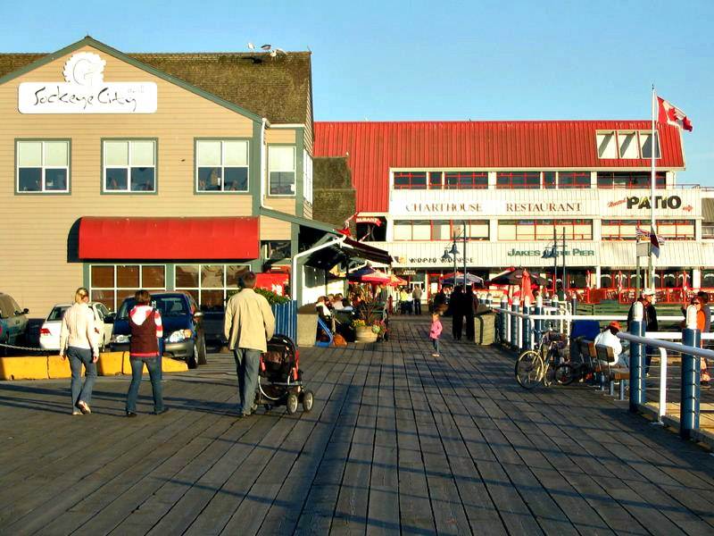 Steveston Docks stores and restaurants of Richmond BC