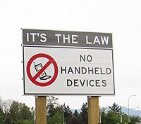 no handheld devices