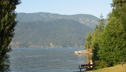 Relaxing view of cultus lake