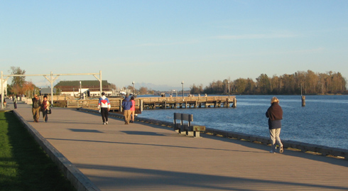 walking on the boardwalk in richmond bc